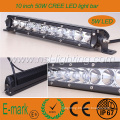 10" single row light 50W creee LED light bar ,5w CREEE led off road driving light bar
